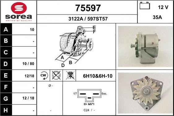 EAI 75597 - Генератор vvparts.bg