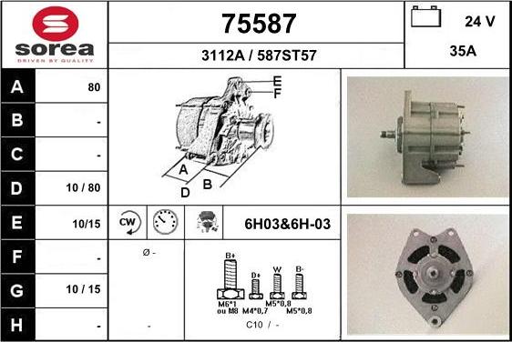 EAI 75587 - Генератор vvparts.bg