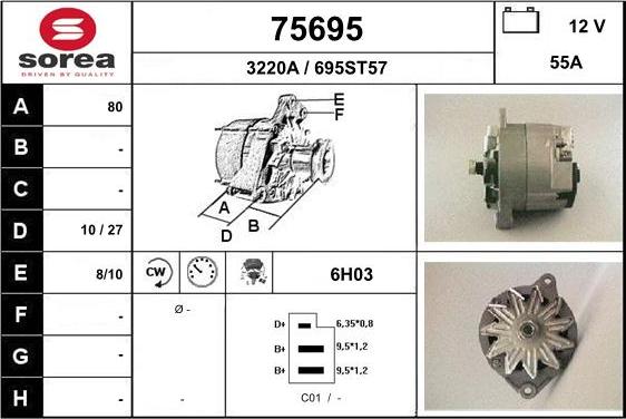 EAI 75695 - Генератор vvparts.bg