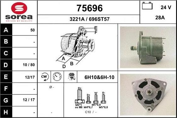 EAI 75696 - Генератор vvparts.bg