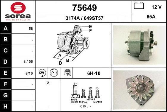 EAI 75649 - Генератор vvparts.bg