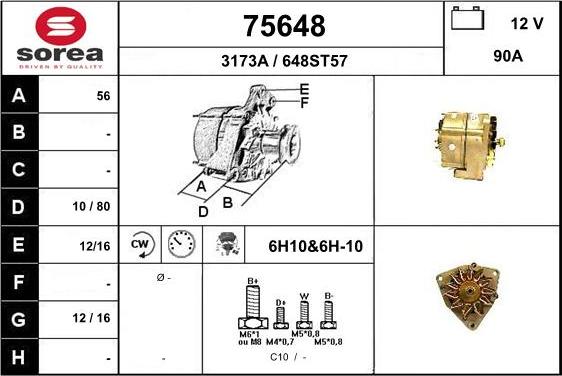 EAI 75648 - Генератор vvparts.bg