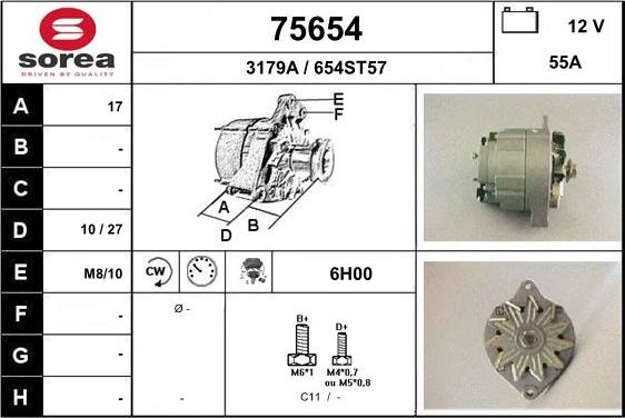 EAI 75654 - Генератор vvparts.bg