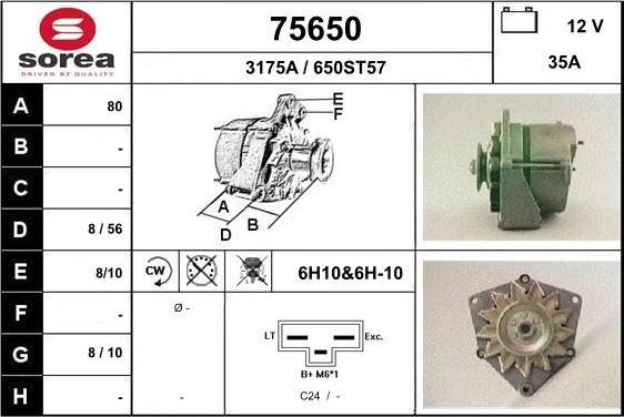 EAI 75650 - Генератор vvparts.bg