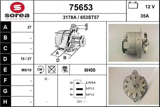 EAI 75653 - Генератор vvparts.bg