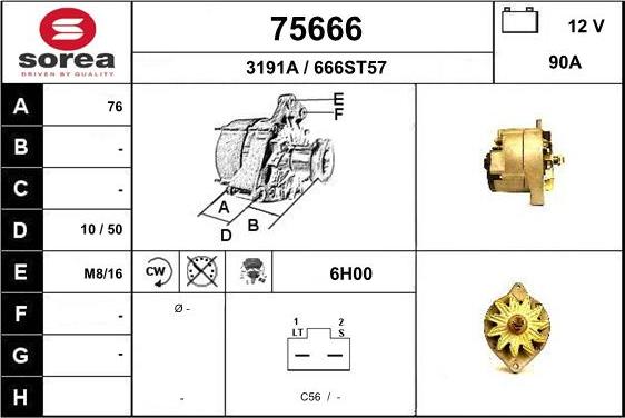 EAI 75666 - Генератор vvparts.bg