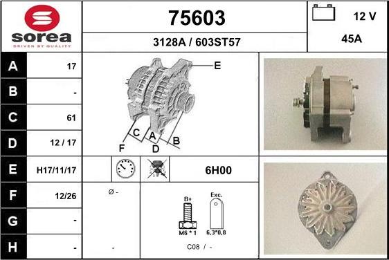 EAI 75603 - Генератор vvparts.bg