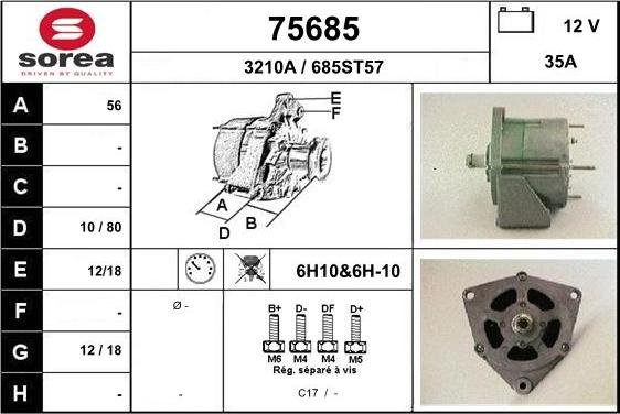 EAI 75685 - Генератор vvparts.bg