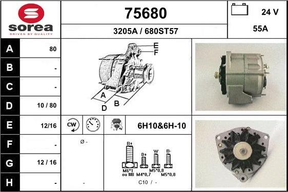 EAI 75680 - Генератор vvparts.bg