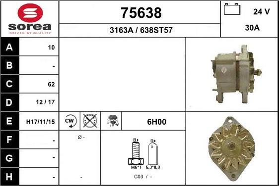 EAI 75638 - Генератор vvparts.bg