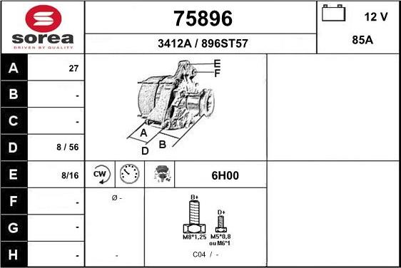 EAI 75896 - Генератор vvparts.bg