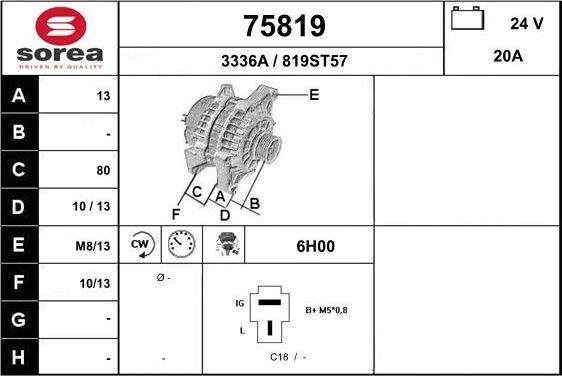 EAI 75819 - Генератор vvparts.bg