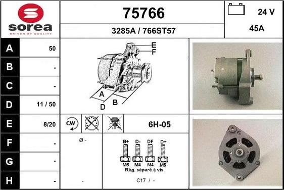 EAI 75766 - Генератор vvparts.bg