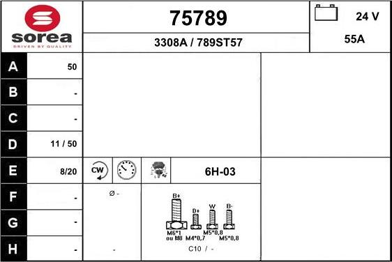 EAI 75789 - Генератор vvparts.bg