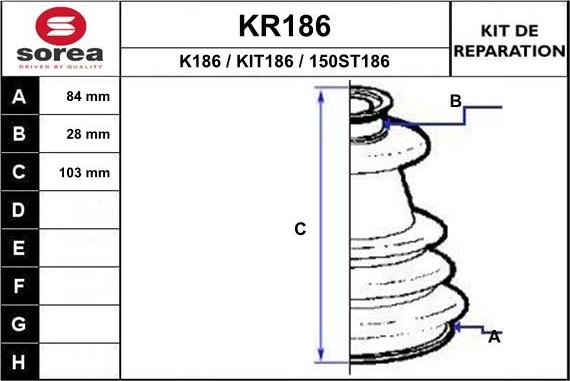 EAI KR186 - Маншон, полуоска vvparts.bg