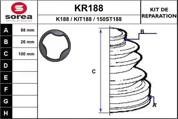 EAI KR188 - Маншон, полуоска vvparts.bg