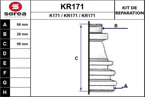 EAI KR171 - Маншон, полуоска vvparts.bg