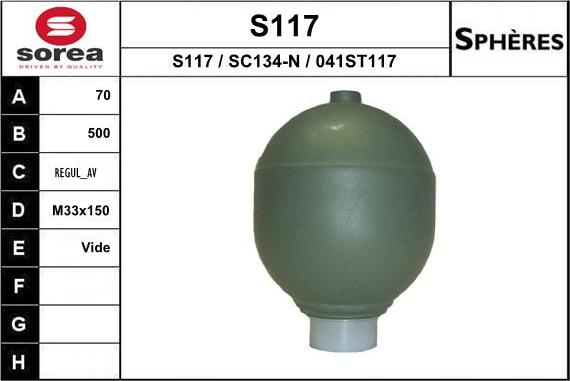 EAI S117 - Акумулатор на налягане, окачване / амортисьори vvparts.bg