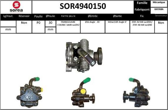 EAI SOR4940150 - Хидравлична помпа, кормилно управление vvparts.bg