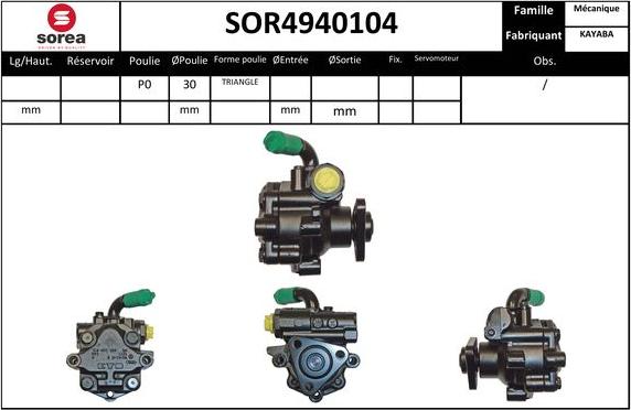 EAI SOR4940104 - Хидравлична помпа, кормилно управление vvparts.bg