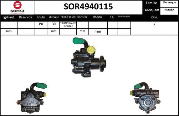 EAI SOR4940115 - Хидравлична помпа, кормилно управление vvparts.bg