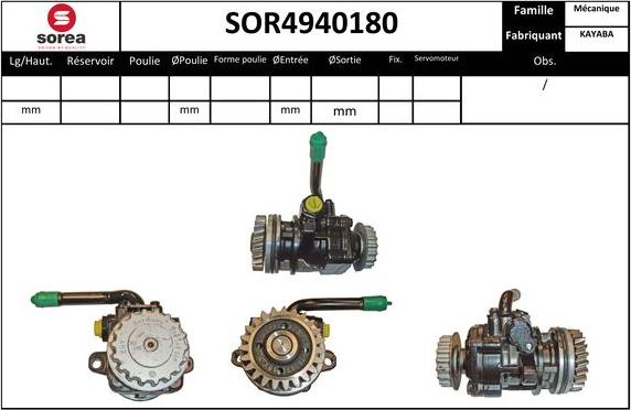 EAI SOR4940180 - Хидравлична помпа, кормилно управление vvparts.bg