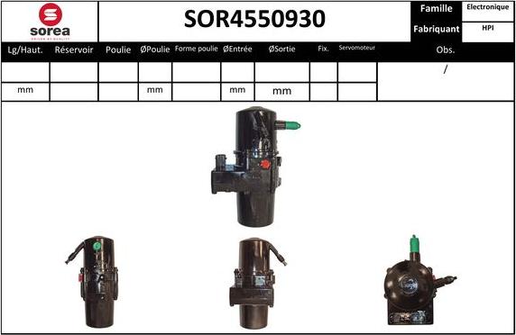 EAI SOR4550930 - Хидравлична помпа, кормилно управление vvparts.bg