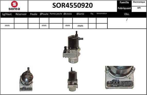 EAI SOR4550920 - Хидравлична помпа, кормилно управление vvparts.bg