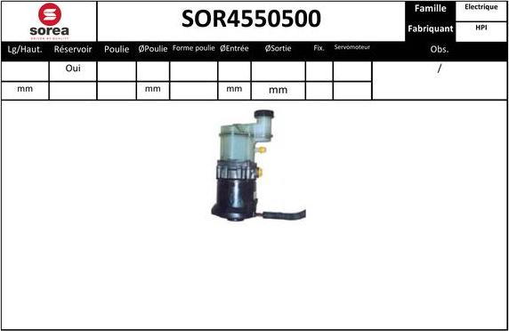 EAI SOR4550500 - Хидравлична помпа, кормилно управление vvparts.bg