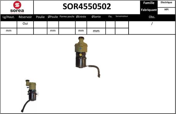 EAI SOR4550502 - Хидравлична помпа, кормилно управление vvparts.bg