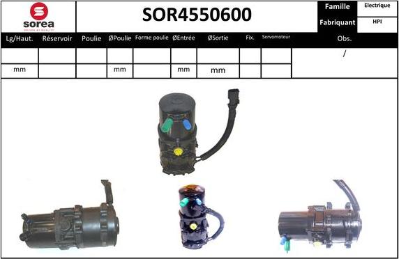 EAI SOR4550600 - Хидравлична помпа, кормилно управление vvparts.bg