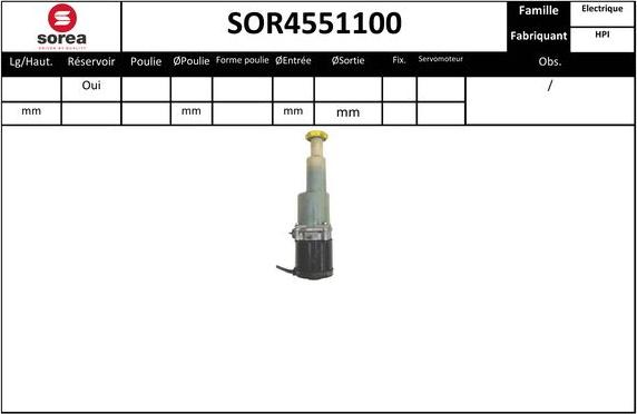 EAI SOR4551100 - Хидравлична помпа, кормилно управление vvparts.bg