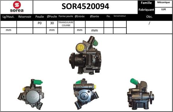 EAI SOR4520094 - Хидравлична помпа, кормилно управление vvparts.bg