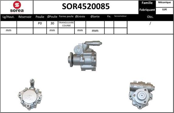 EAI SOR4520085 - Хидравлична помпа, кормилно управление vvparts.bg