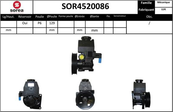 EAI SOR4520086 - Хидравлична помпа, кормилно управление vvparts.bg