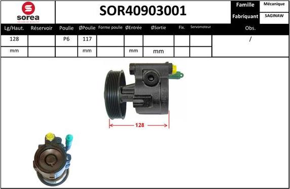 EAI SOR40903001 - Хидравлична помпа, кормилно управление vvparts.bg