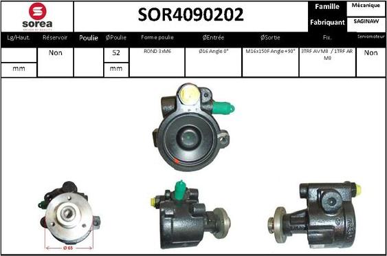 EAI SOR4090202 - Хидравлична помпа, кормилно управление vvparts.bg