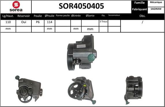 EAI SOR4050405 - Хидравлична помпа, кормилно управление vvparts.bg