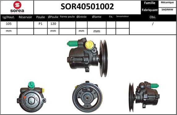 EAI SOR40501002 - Хидравлична помпа, кормилно управление vvparts.bg