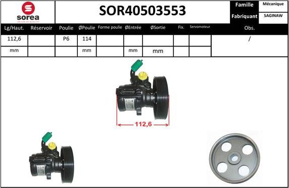 EAI SOR40503553 - Хидравлична помпа, кормилно управление vvparts.bg