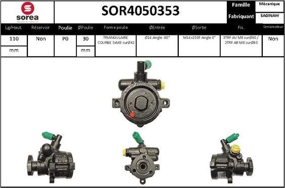 EAI SOR4050353 - Хидравлична помпа, кормилно управление vvparts.bg