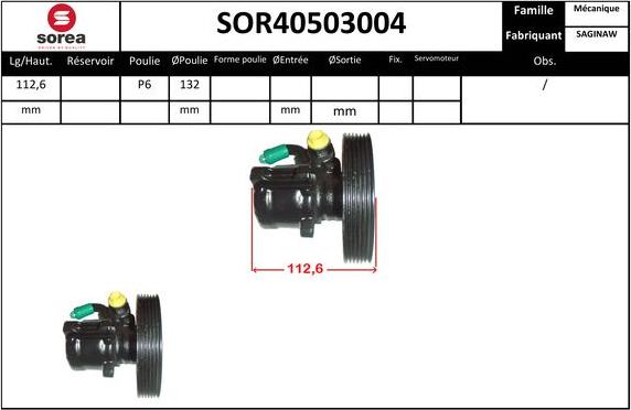 EAI SOR40503004 - Хидравлична помпа, кормилно управление vvparts.bg