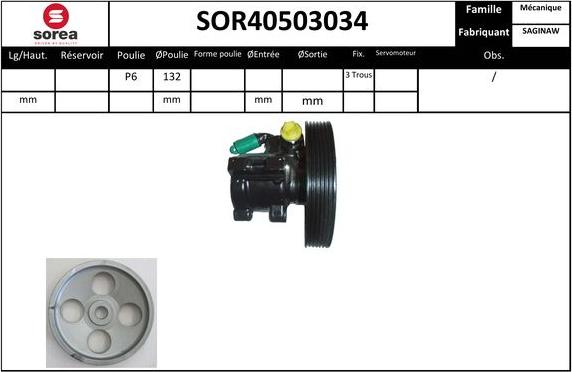 EAI SOR40503034 - Хидравлична помпа, кормилно управление vvparts.bg