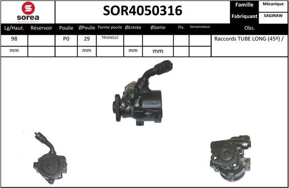 EAI SOR4050316 - Хидравлична помпа, кормилно управление vvparts.bg