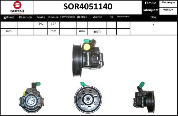 EAI SOR4051140 - Хидравлична помпа, кормилно управление vvparts.bg