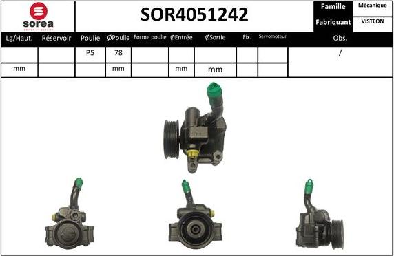 EAI SOR4051242 - Хидравлична помпа, кормилно управление vvparts.bg