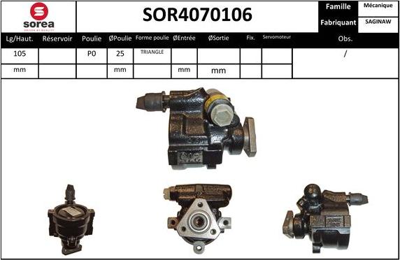 EAI SOR4070106 - Хидравлична помпа, кормилно управление vvparts.bg