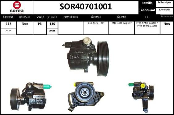 EAI SOR40701001 - Хидравлична помпа, кормилно управление vvparts.bg