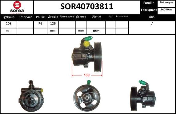 EAI SOR40703811 - Хидравлична помпа, кормилно управление vvparts.bg