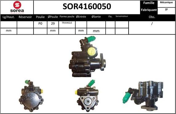 EAI SOR4160050 - Хидравлична помпа, кормилно управление vvparts.bg